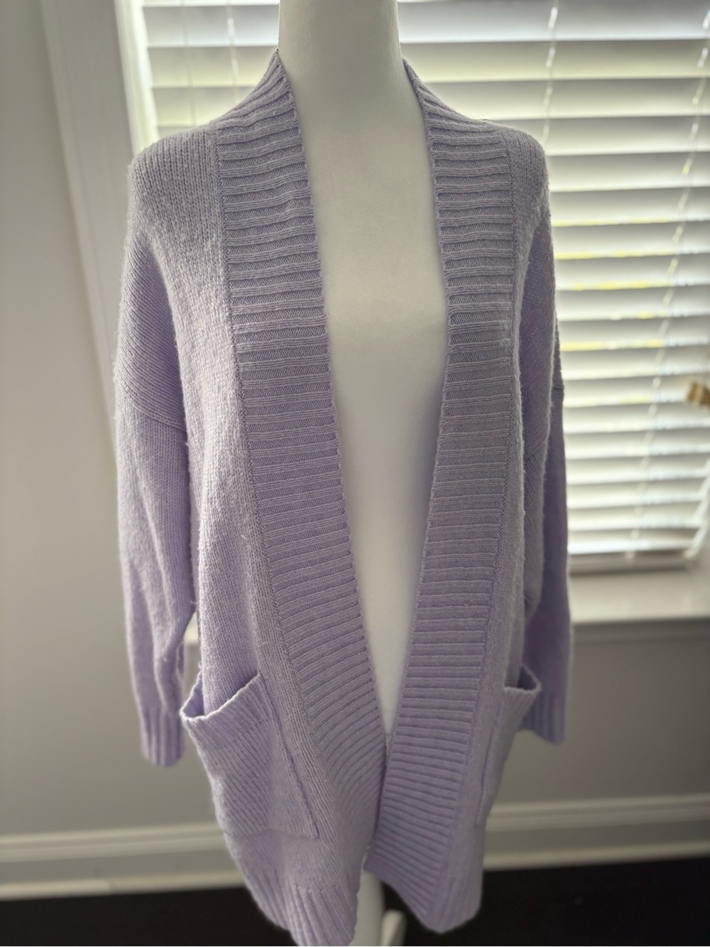 Aerie Lavender Open-Front Women's Cardigan Sweater